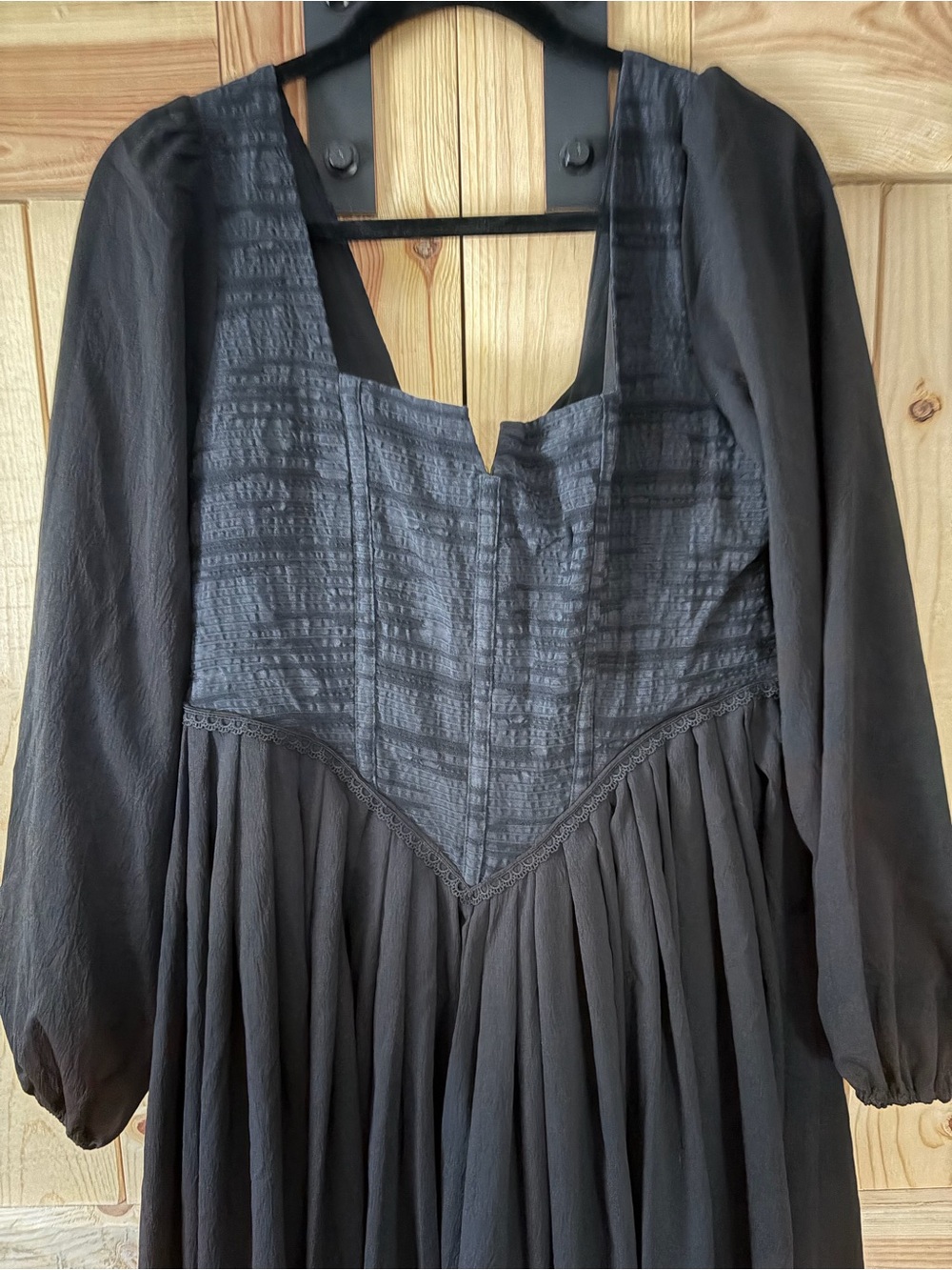 Disturbia Black Mina Corset Dress Goth Whimsigoth Vampire Halloween Szs 10/12 - Picture 5 of 12